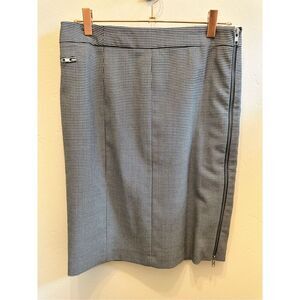 ZARA Woman Black and White Houndstooth Pencil Skirt Size 6